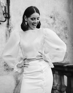 Blusa in organza Eleonor