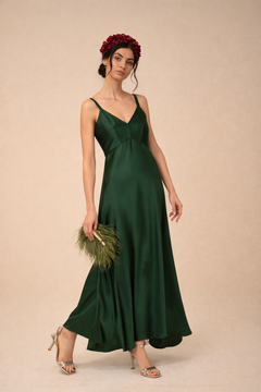 Abito Kate in Satin Verde