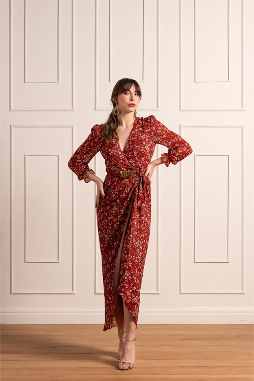 Abito Alma stampa rossa - Capsule Dolce Vita