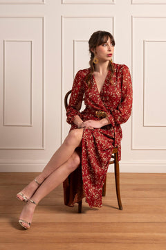 Abito Alma stampa rossa - Capsule Dolce Vita