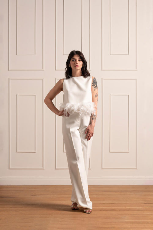 Kendal top with feathers