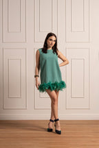 Abito con piume Jackie