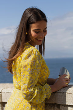 Abito Alma stampa gialla - Capsule Dolce Vita