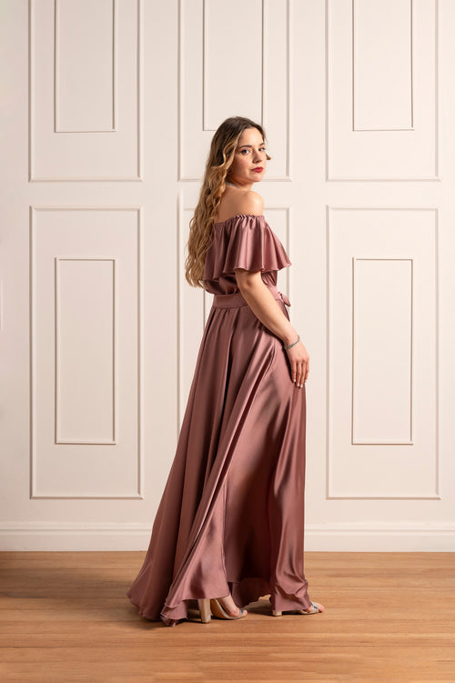 Abito in raso Mirabel