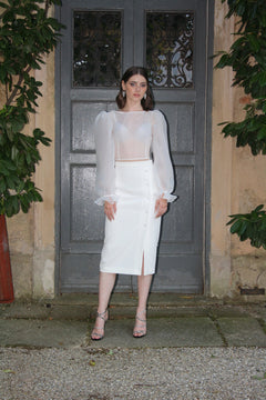 Blusa in organza Eleonor