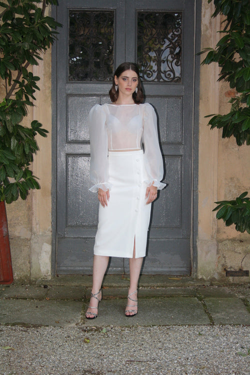 Blusa in organza Eleonor