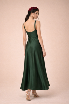Abito Kate in Satin Verde