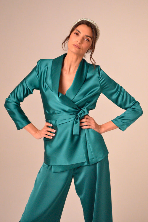 Blazer Miranda  in Satin Verde